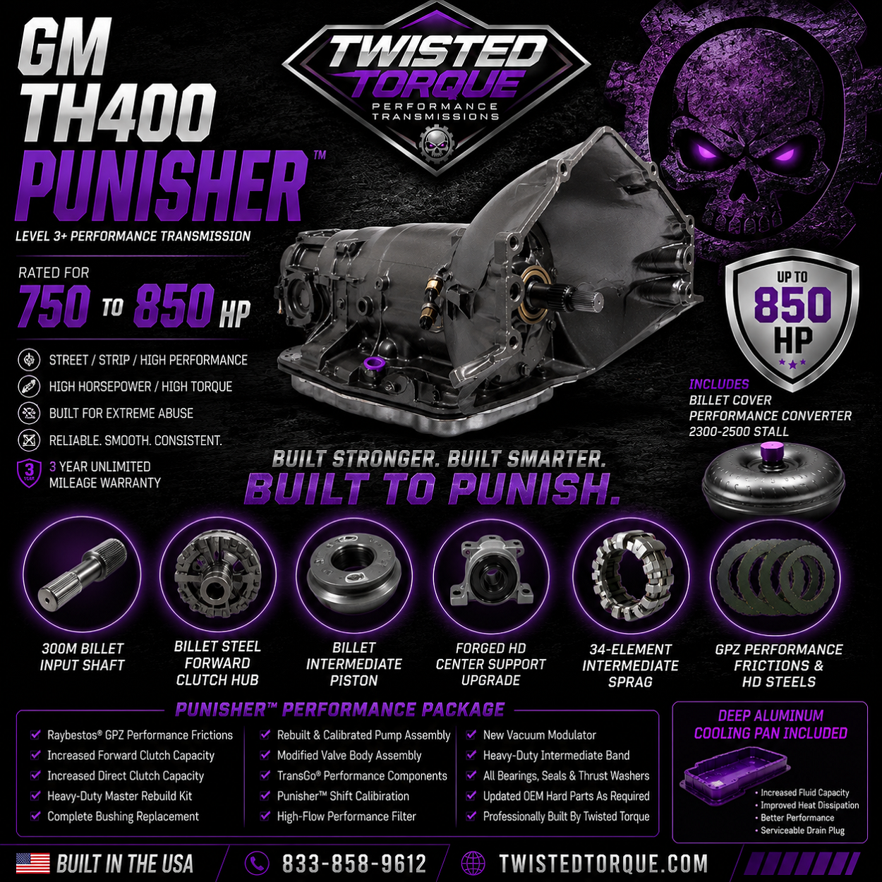 Twisted Punisher™ TH400 Performance Transmission